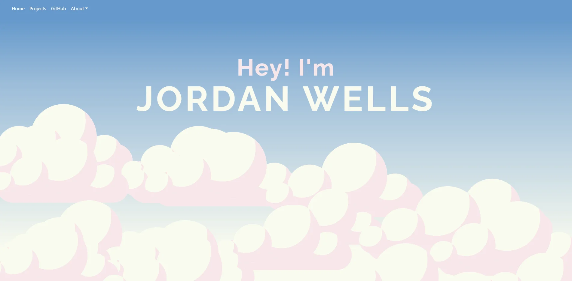 The hero background of jordantwells.com